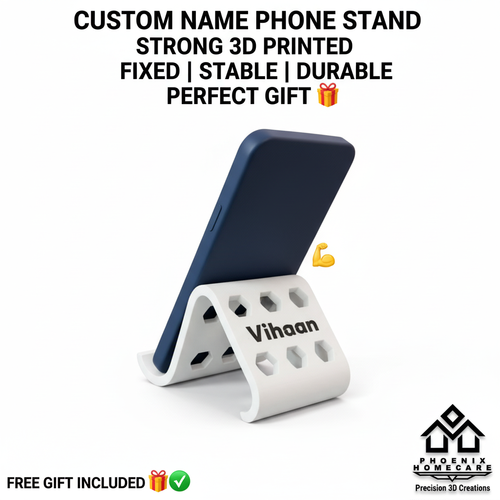 Personalized Phone Stand with Name – Custom Desk Phone Holder | Unique Gift for Him, Her, Office & Home