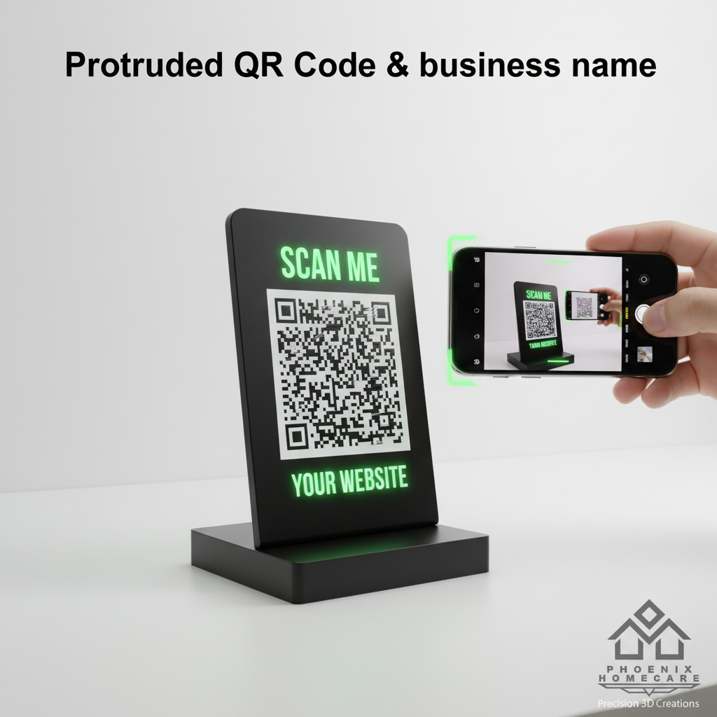 Custom QR Code Stand with Base | WhatsApp, Google Review & Payment QR for Business