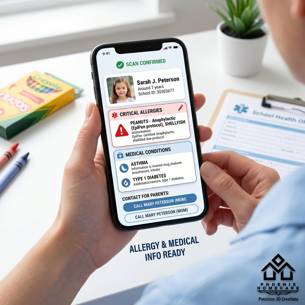 Smart Kids Safety QR Tag | Emergency Contact School Bag ID | Child Safety Badge with QR Code