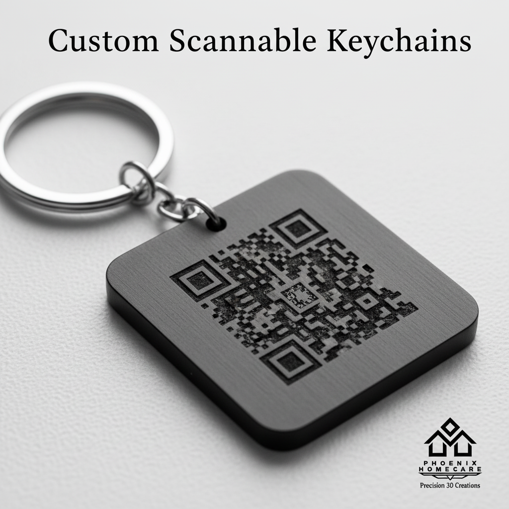 Custom QR Code Keychain – Scan to View Photo or Video | Personalized Gift for Couples, Anniversary, Birthday