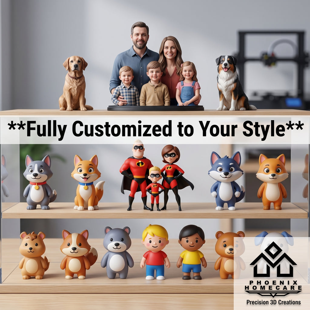 Custom 3D Printed Figurine from Photo – Personalized Miniature Gift