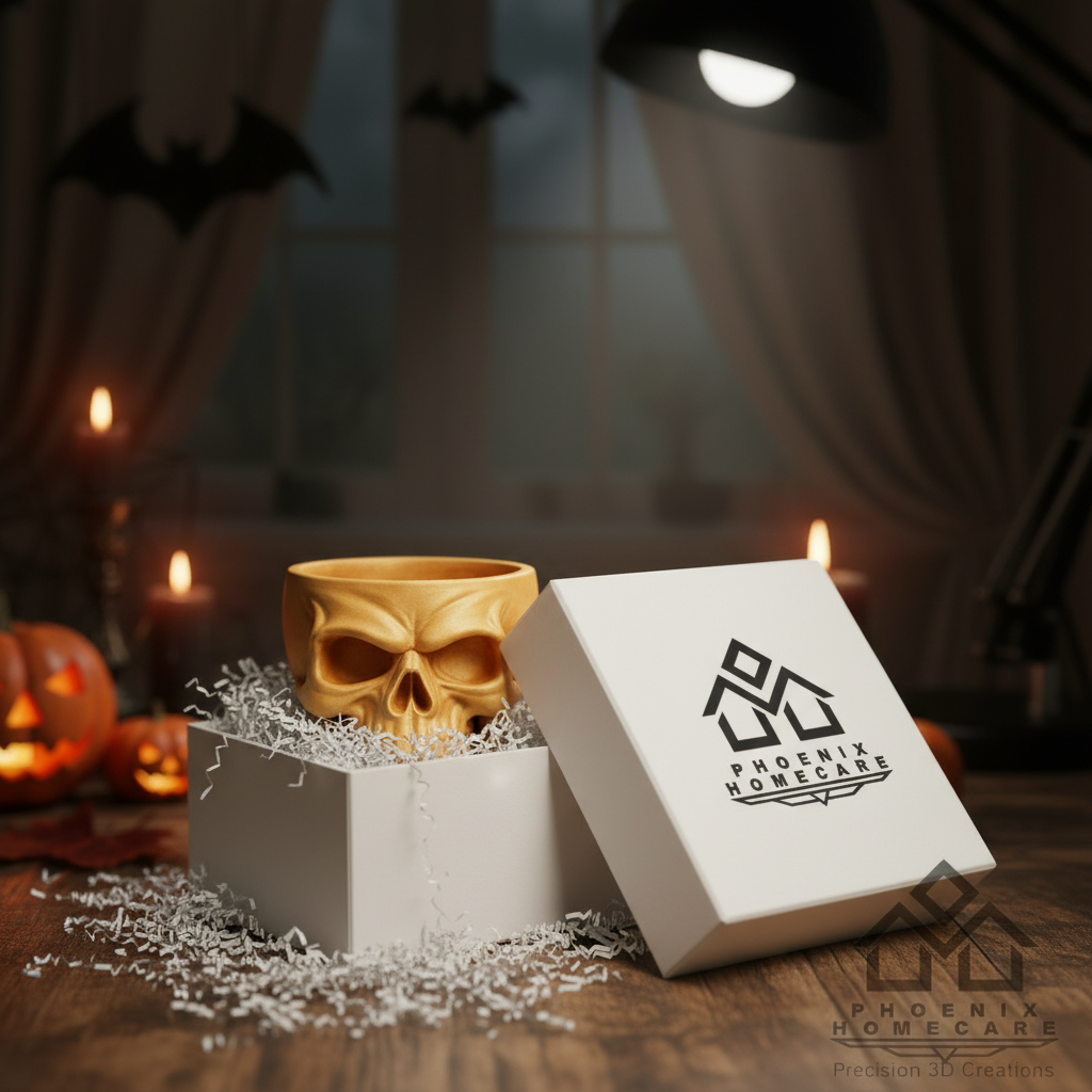 Skull Pen Holder – Gothic Desk Organizer | Cool 3D Printed Office Desk Decor & Gift Idea