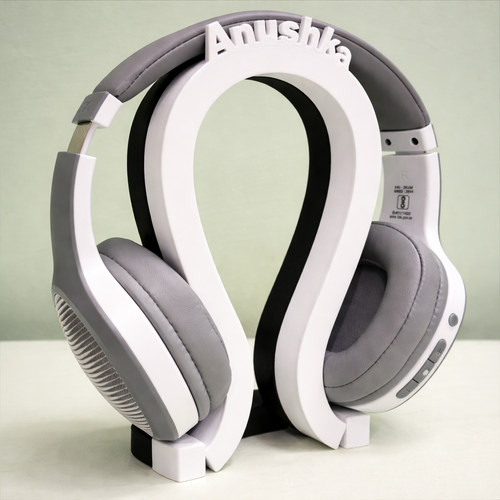 Personalized 3D Printed Headphone Stand – Custom Name Headset Holder - Phoenix Homecare 3D