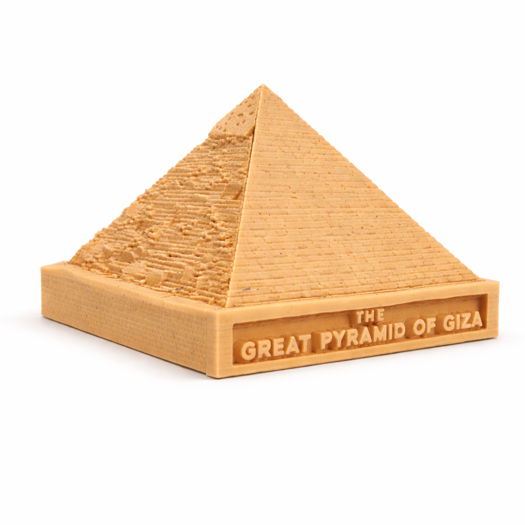 3D Printed Great Pyramid of Giza Model – 4 Inch Ancient Egypt Desk Decor - Phoenix Homecare 3D