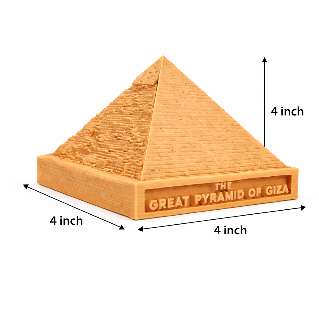 Great Pyramid of Giza Model – 3D Printed Egypt Pyramid Replica | Desk Decor, Collectible & Gift