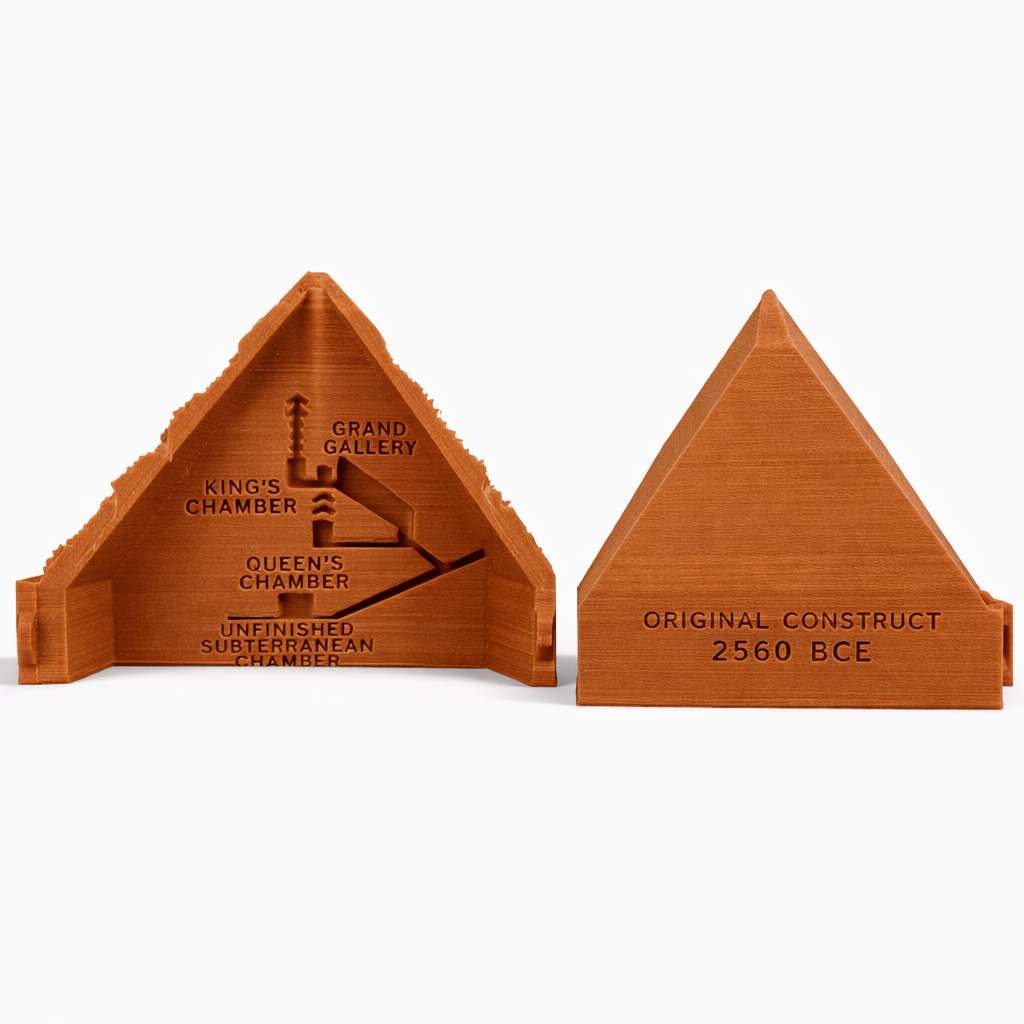 Great Pyramid of Giza Model – 3D Printed Egypt Pyramid Replica | Desk Decor, Collectible & Gift