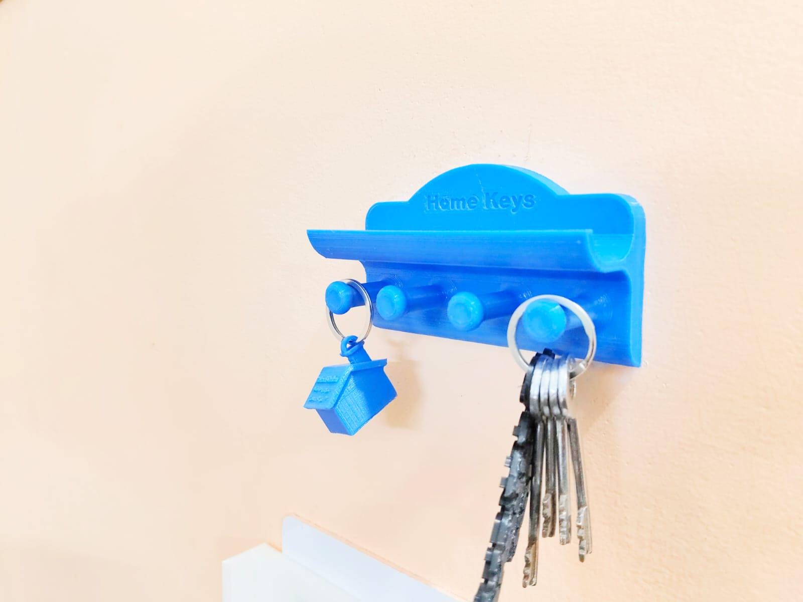 3D Printed Keys Holder | Modern Key Organizer with Hooks | Home Entryway Key Rack - Phoenix Homecare 3D