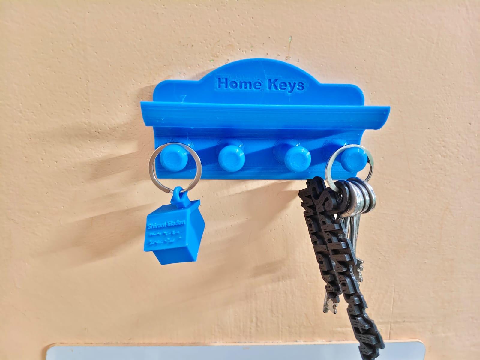 3D Printed Keys Holder | Modern Key Organizer with Hooks | Home Entryway Key Rack - Phoenix Homecare 3D