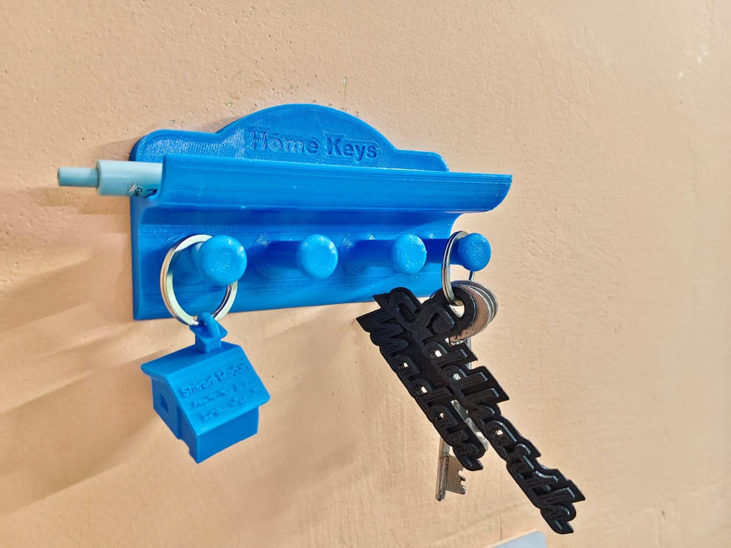 3D Printed Keys Holder | Modern Key Organizer with Hooks | Home Entryway Key Rack - Phoenix Homecare 3D