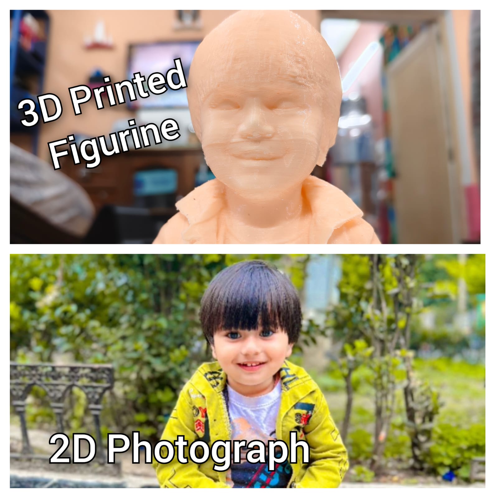 Custom 3D Printed Figurine from Photo – Personalized Miniature Gift