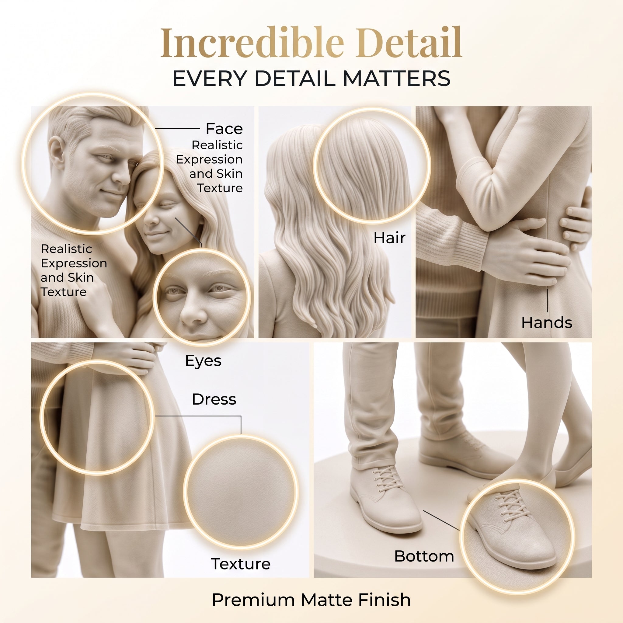 Custom 3D Printed Figurine from Photo – Personalized Miniature Gift