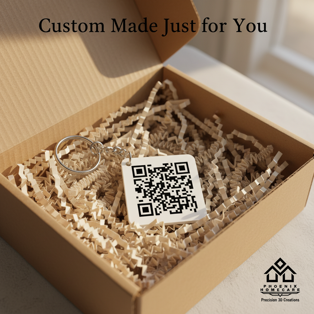 Custom QR Code Keychain – Scan to View Photo or Video | Personalized Gift for Couples, Anniversary, Birthday