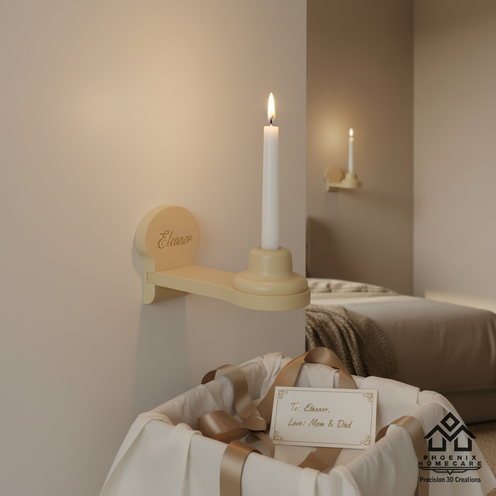 Personalized Candle Holder with Name – Custom Wall Mounted Candle Stand | Unique Home Decor Gift