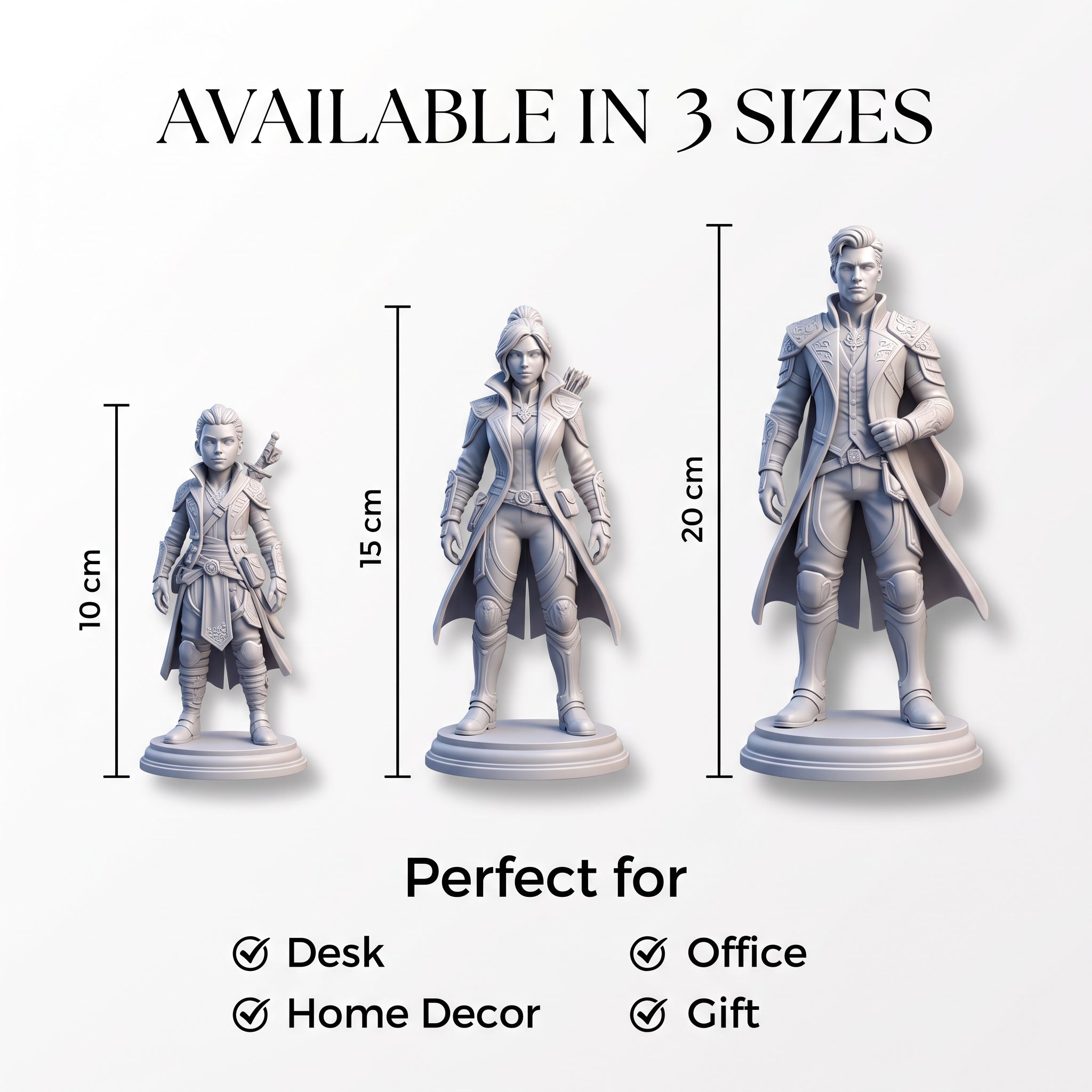 Custom 3D Printed Figurine from Photo – Personalized Miniature Gift
