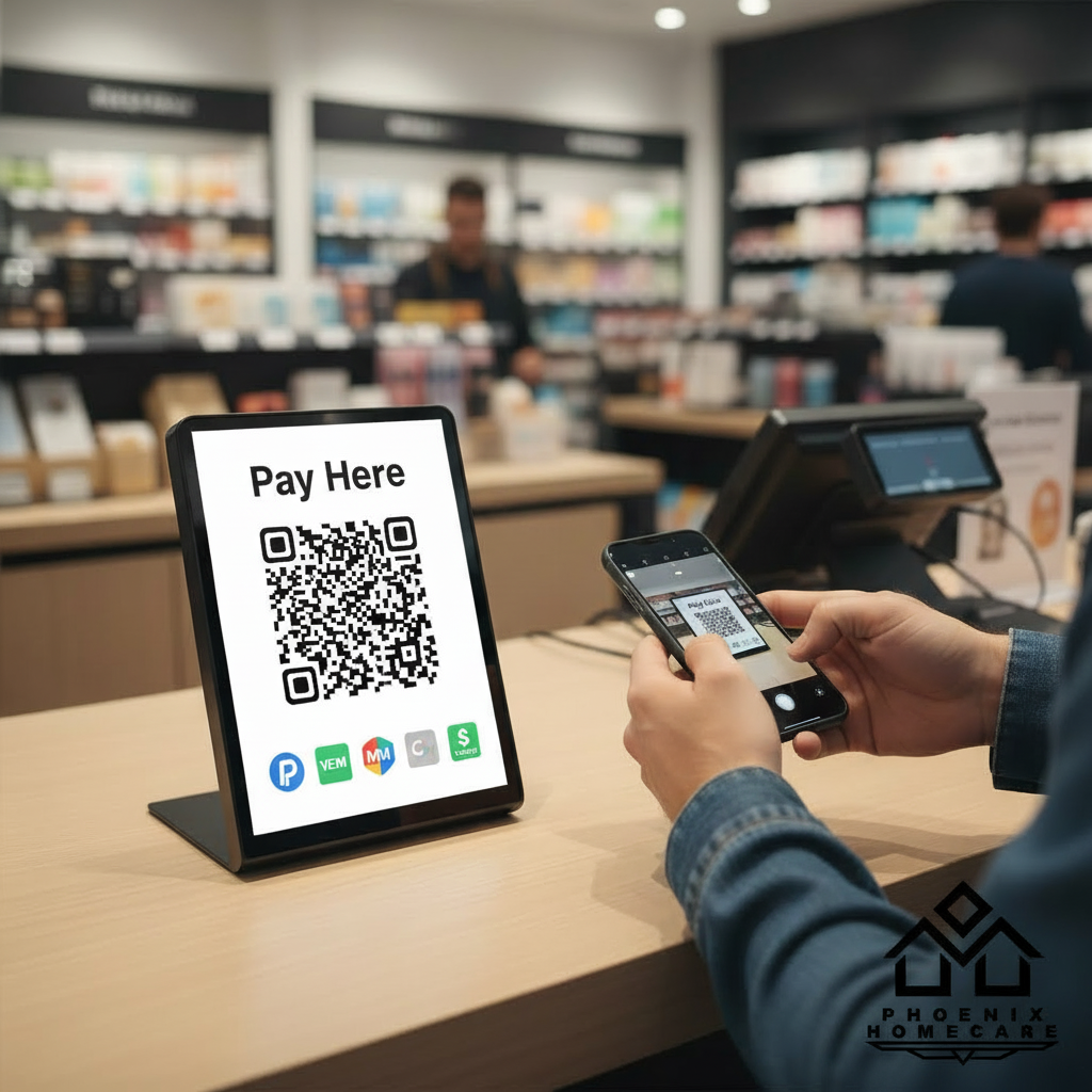 Custom QR Code Stand with Base | WhatsApp, Google Review & Payment QR for Business
