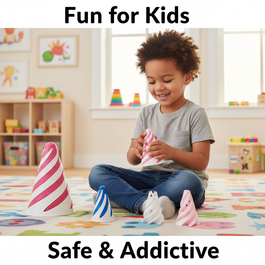 Spiral Fidget Toy – Stress & Anxiety Relief Desk Toy | Satisfying Sensory Toy for Focus & Relaxation