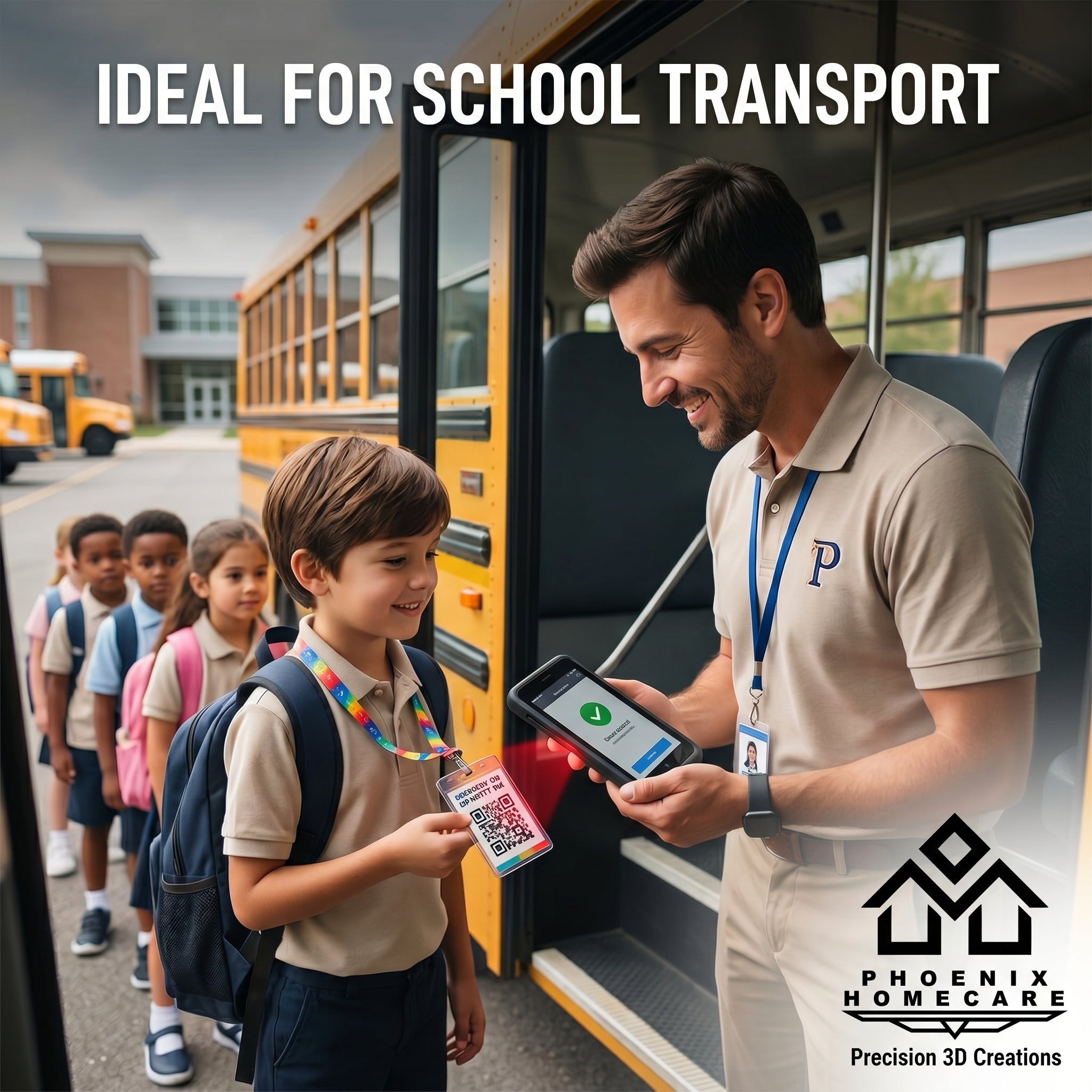 Smart Kids Safety QR Tag | Emergency Contact School Bag ID | Child Safety Badge with QR Code
