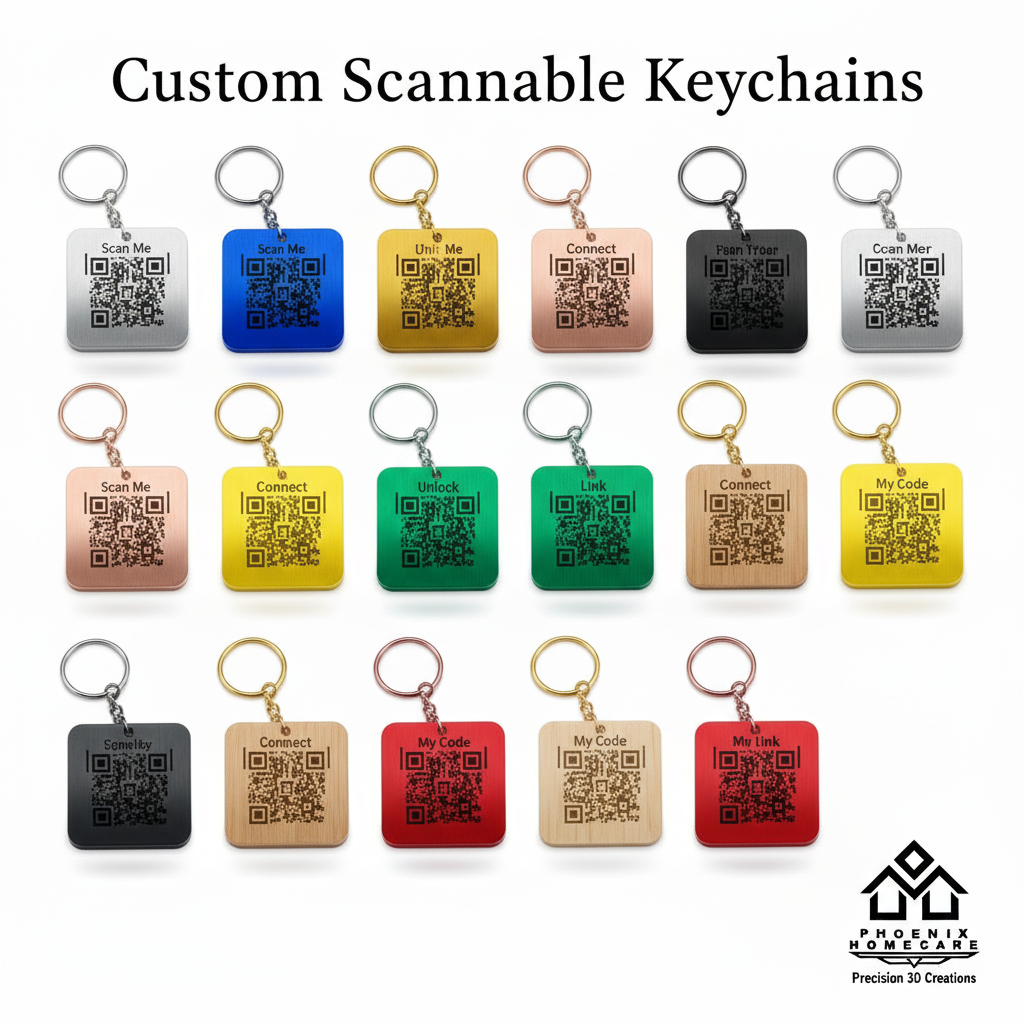 Custom QR Code Keychain – Scan to View Photo or Video | Personalized Gift for Couples, Anniversary, Birthday
