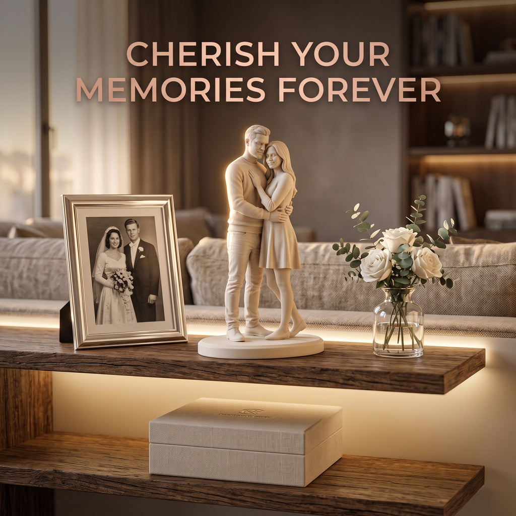Custom 3D Printed Figurine from Photo – Personalized Miniature Gift