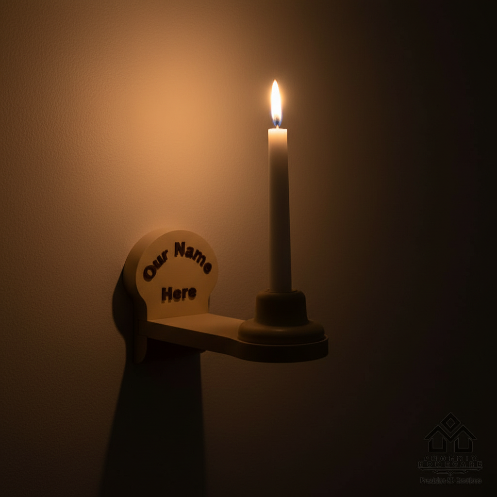 Personalized Candle Holder with Name – Custom Wall Mounted Candle Stand | Unique Home Decor Gift