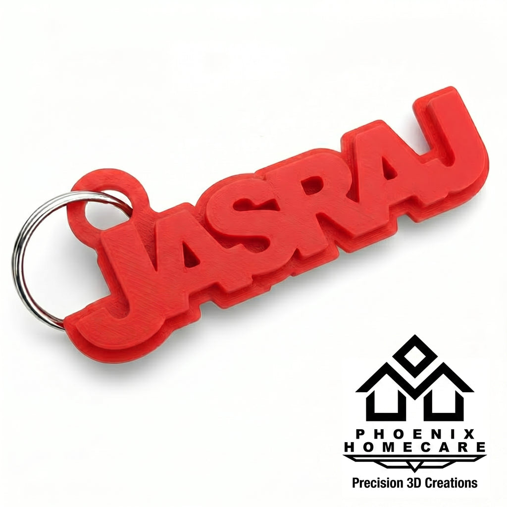 Personalized Name Keychain – Custom 3D Printed Keyring | Unique Gift for Him, Her, Couples & Kids