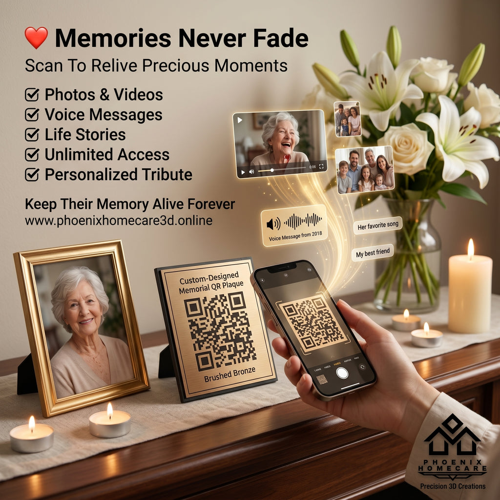 Memorial QR Plaque | Scan to Remember Loved Ones Forever | Personalized Memory Tribute