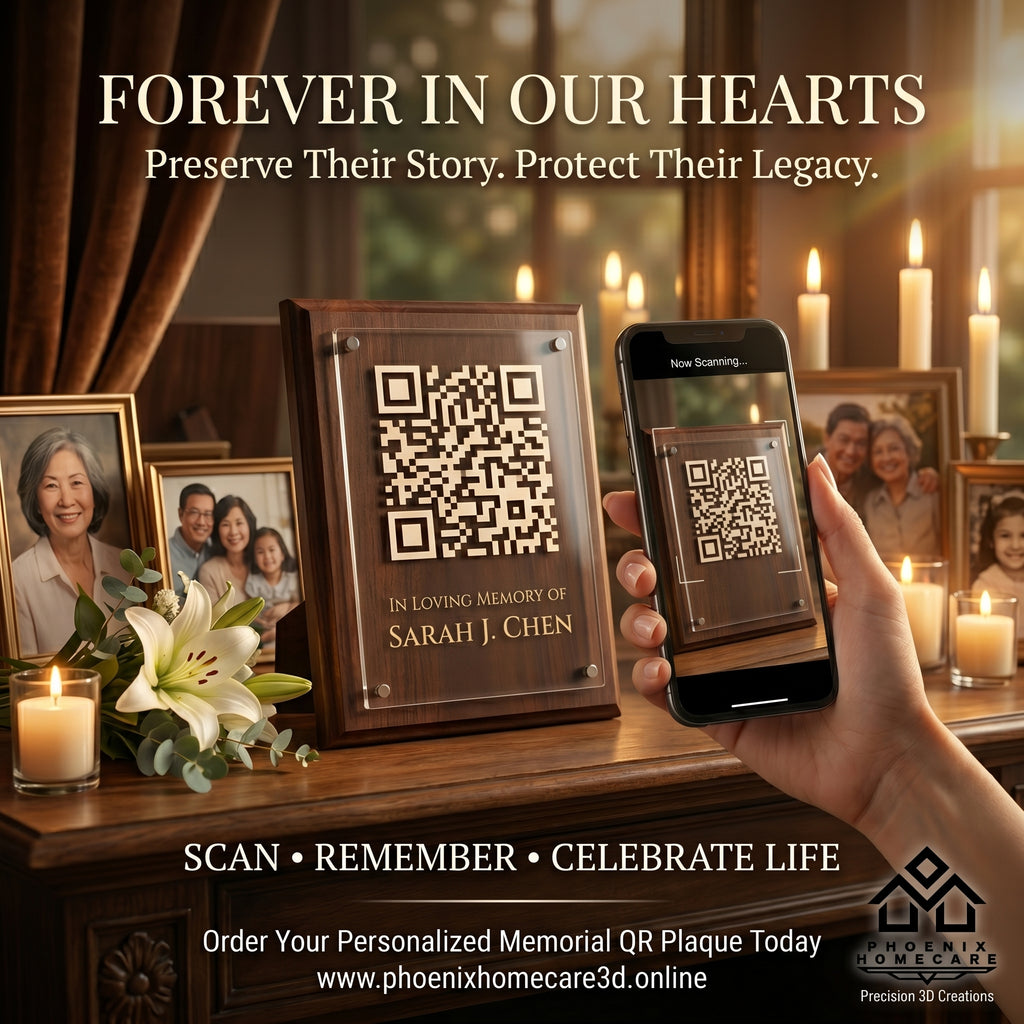 Memorial QR Plaque | Scan to Remember Loved Ones Forever | Personalized Memory Tribute
