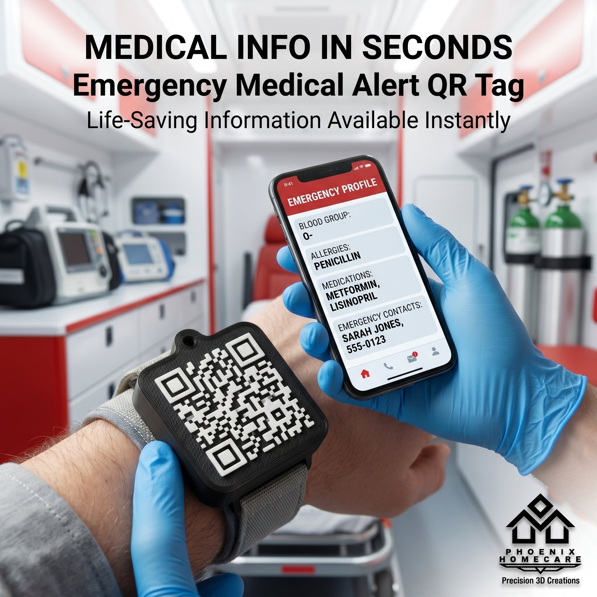 Emergency Medical Alert QR Tag | Instant Access to Life-Saving Information
