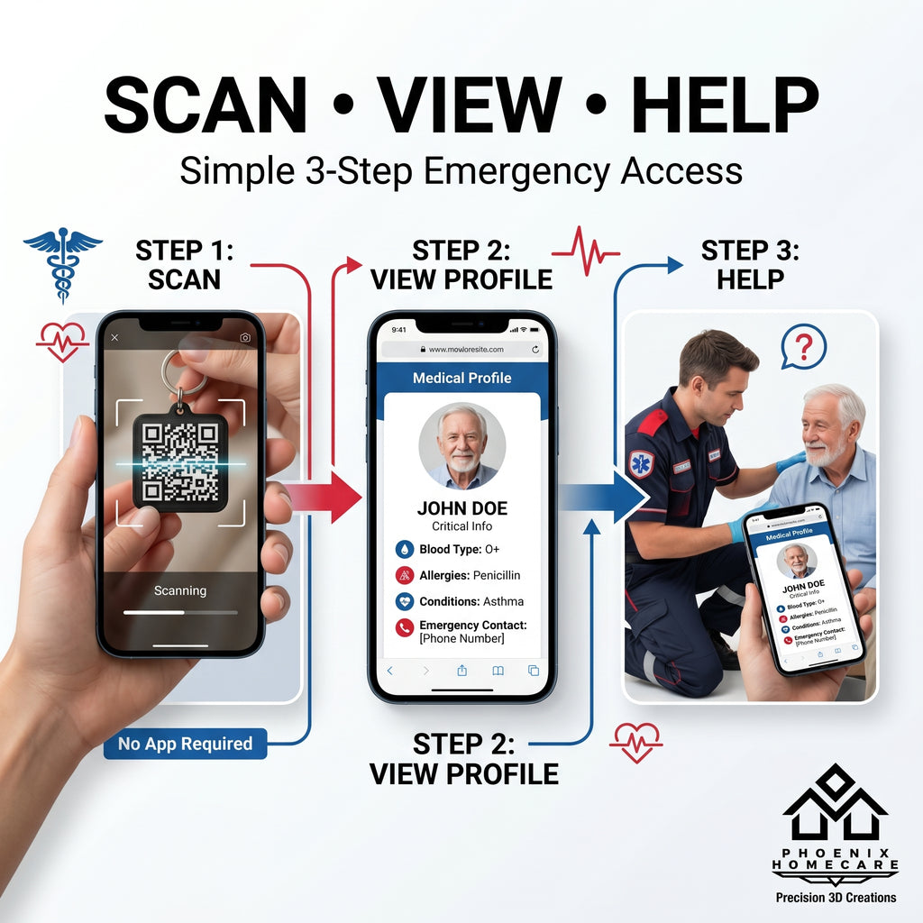 Emergency Medical Alert QR Tag | Instant Access to Life-Saving Information