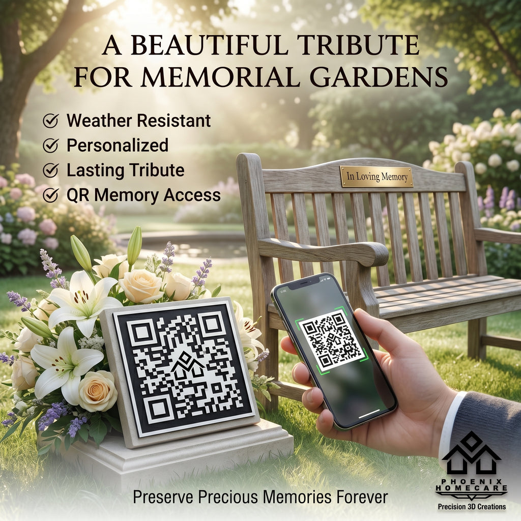 Memorial QR Plaque | Scan to Remember Loved Ones Forever | Personalized Memory Tribute