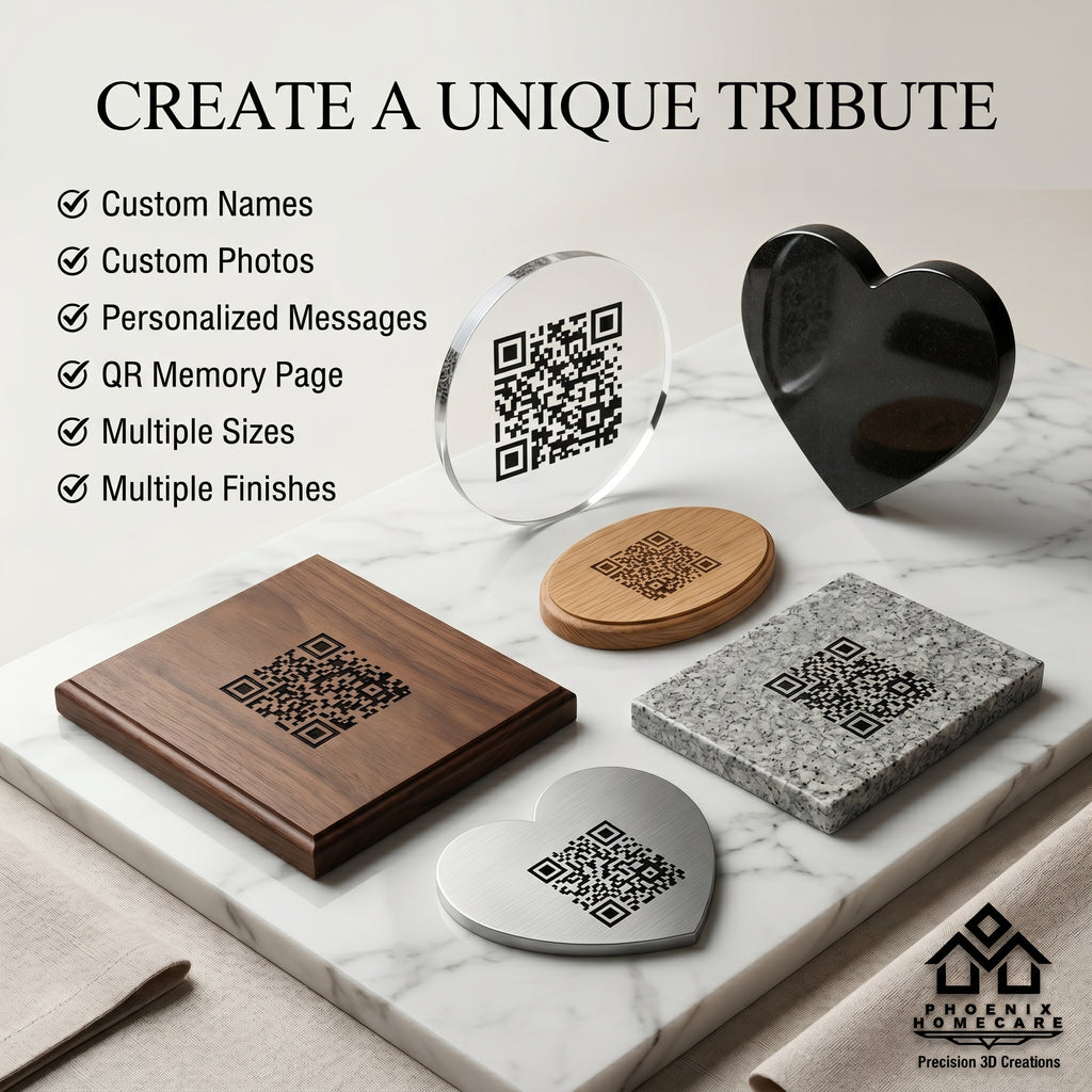 Memorial QR Plaque | Scan to Remember Loved Ones Forever | Personalized Memory Tribute
