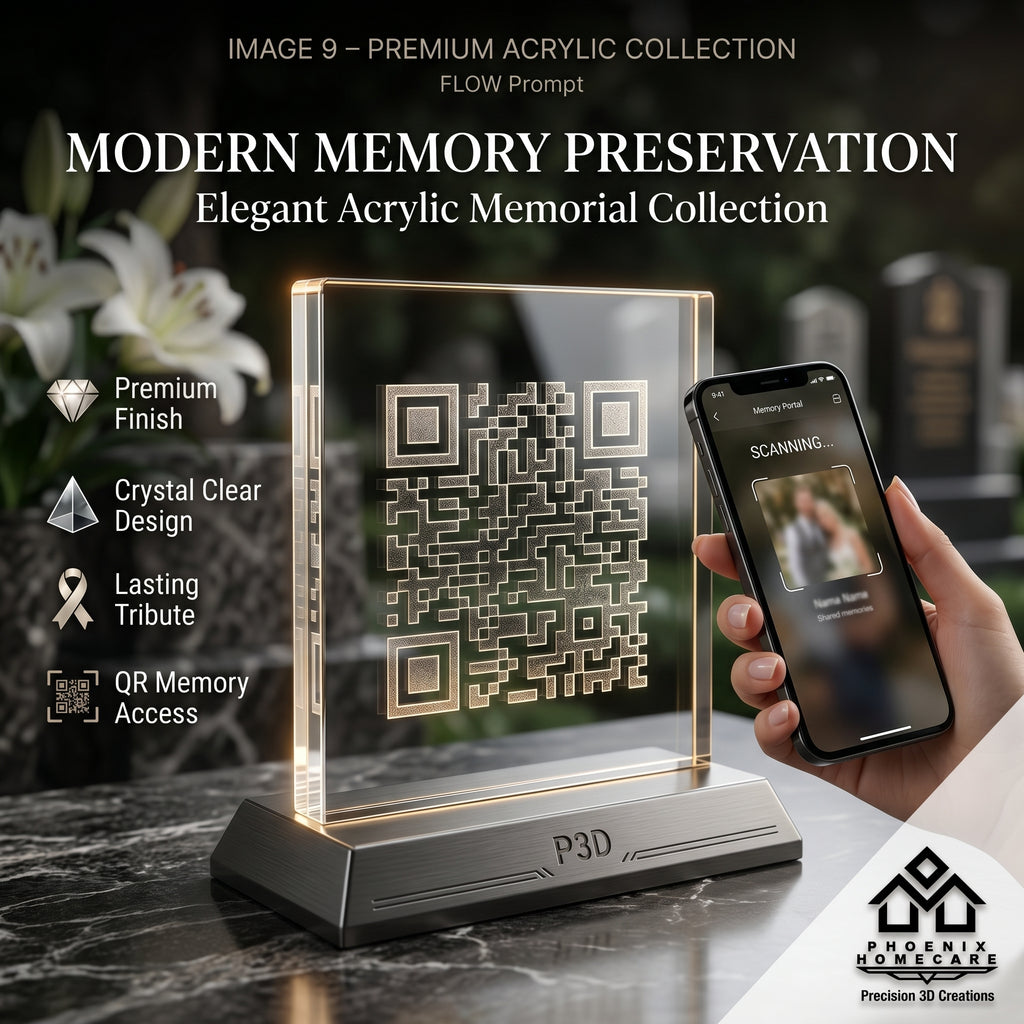 Memorial QR Plaque | Scan to Remember Loved Ones Forever | Personalized Memory Tribute