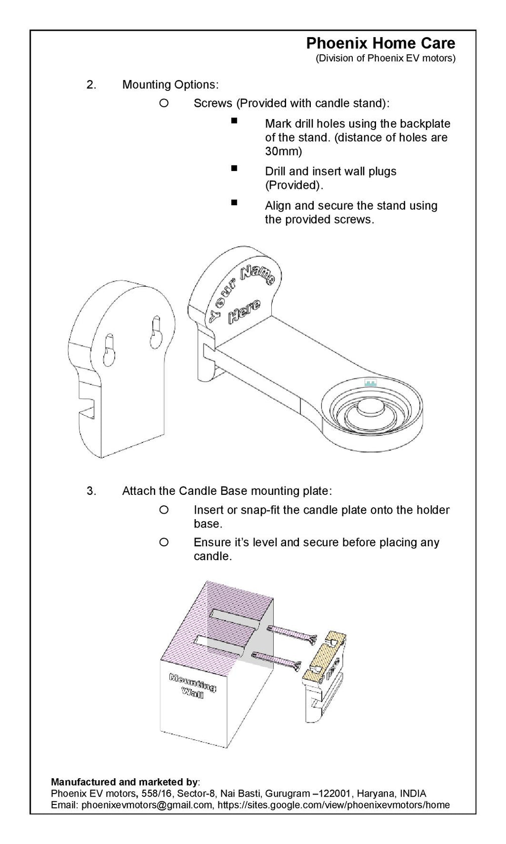 Home Altar Candle Stand – 3D Printed by Phoenix Homecare - Phoenix Homecare 3D