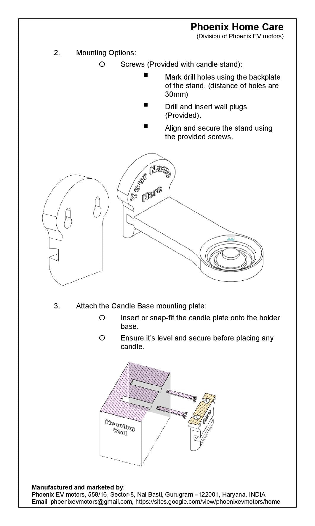 Home Altar Candle Stand – 3D Printed by Phoenix Homecare - Phoenix Homecare 3D