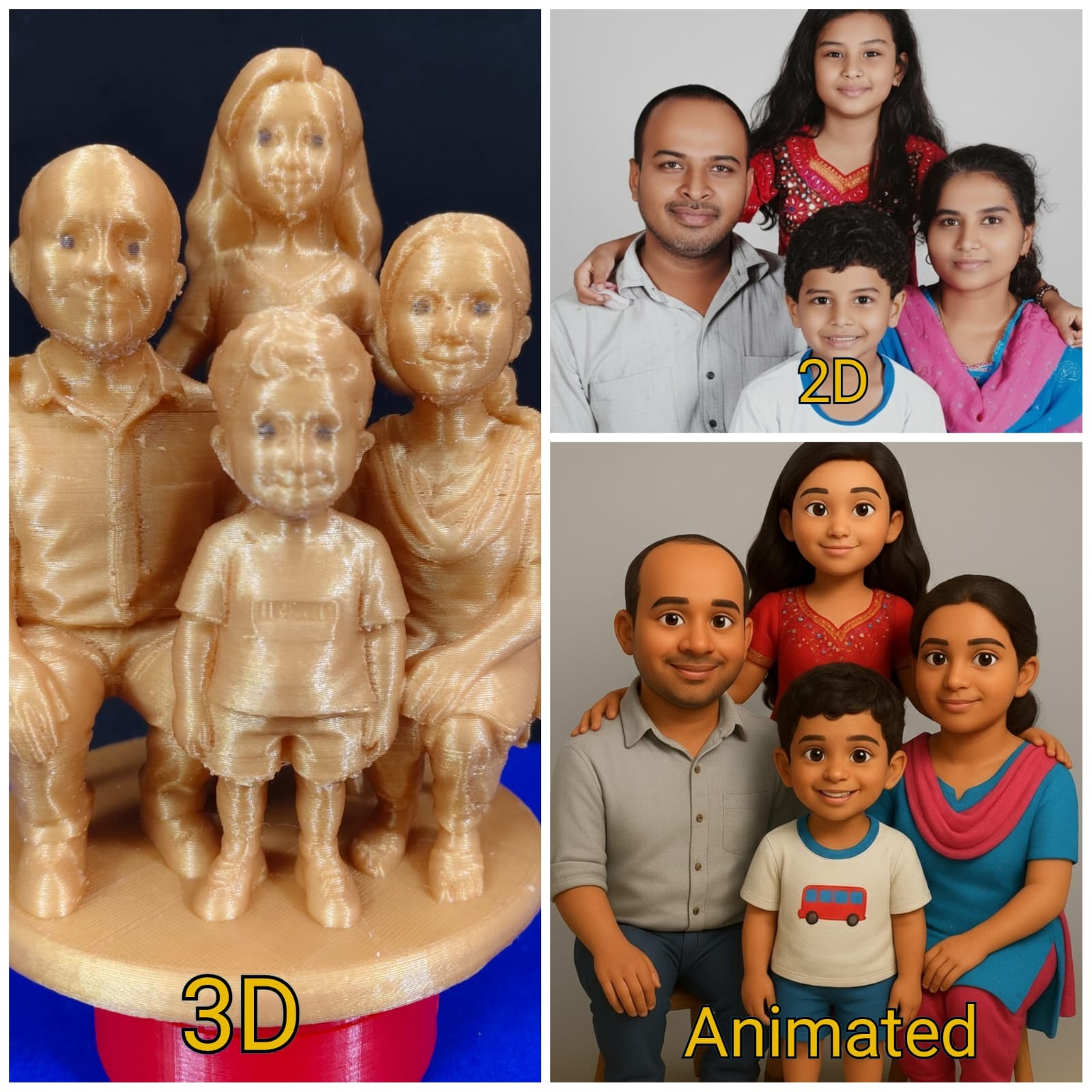 Custom 3D Printed Figurine | Personalized Portrait Sculpture - Phoenix Homecare 3D