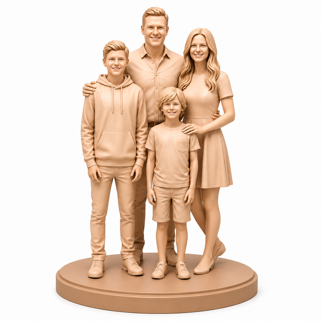 Custom 3D Printed Figurine from Photo – Personalized Miniature Gift