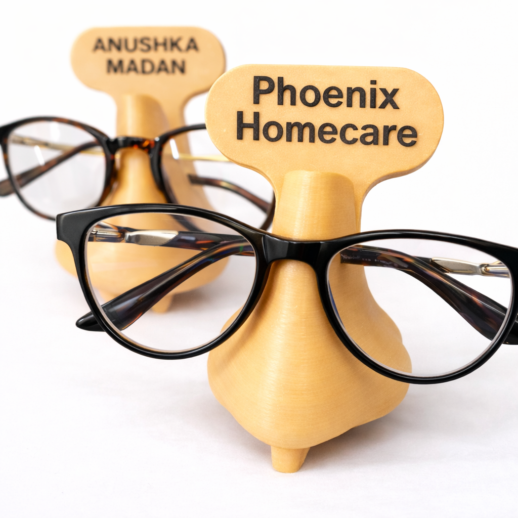 Personalized 3D Printed Spectacle Stand | Custom Glasses Holder | Name Gift PLA - Phoenix Homecare 3D