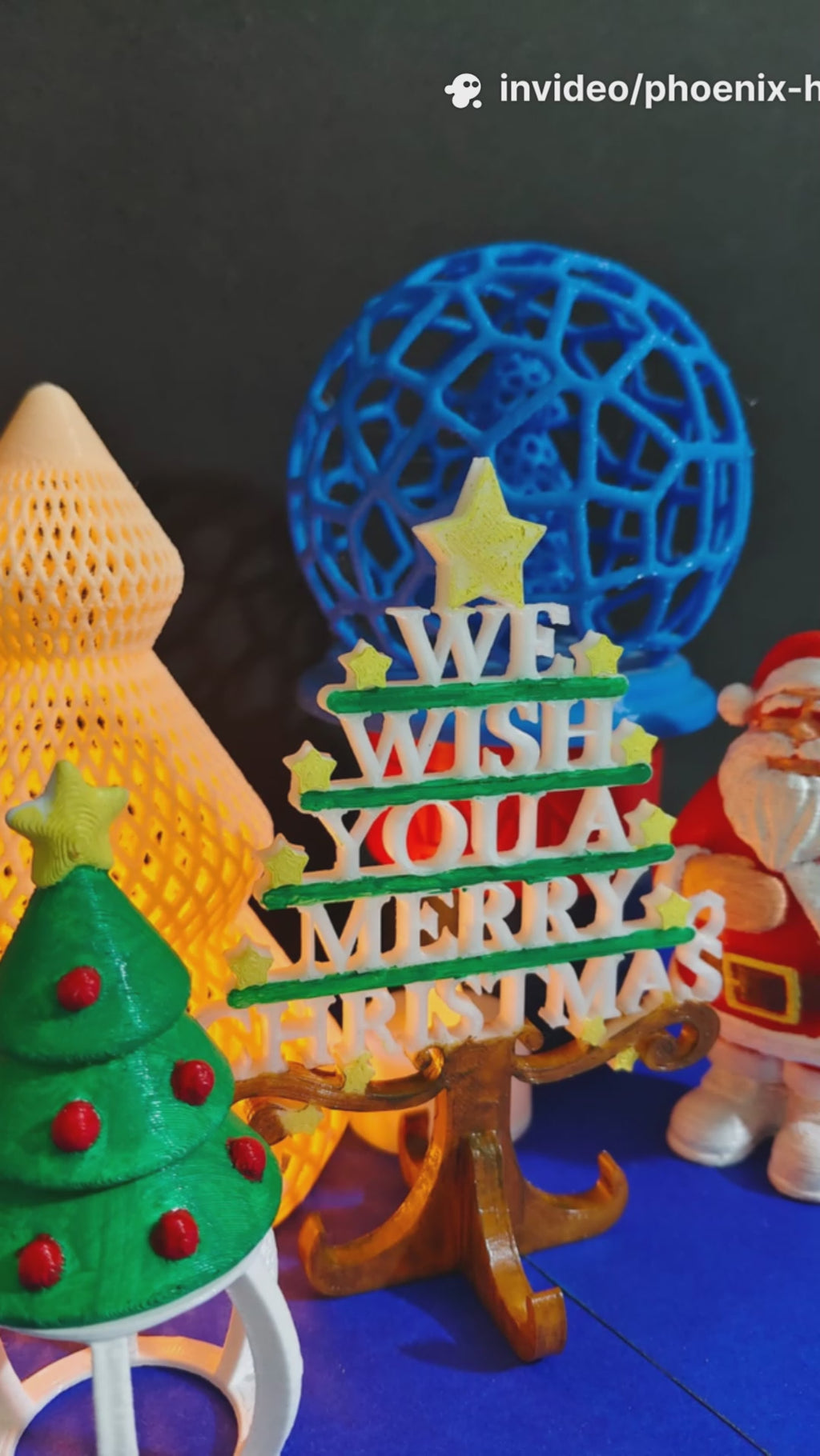 Christmas Decoration | 3D Printed Santa, Christmas Tree, Candles & Festive Showpiece - Phoenix Homecare 3D